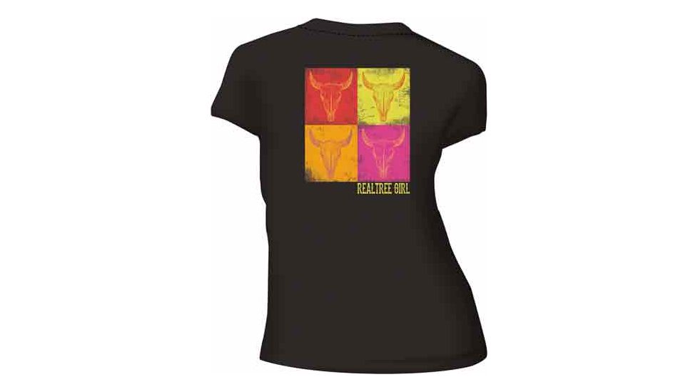 Realtree Rt Women's T-shirt ''skull'' Medium Fitted Black