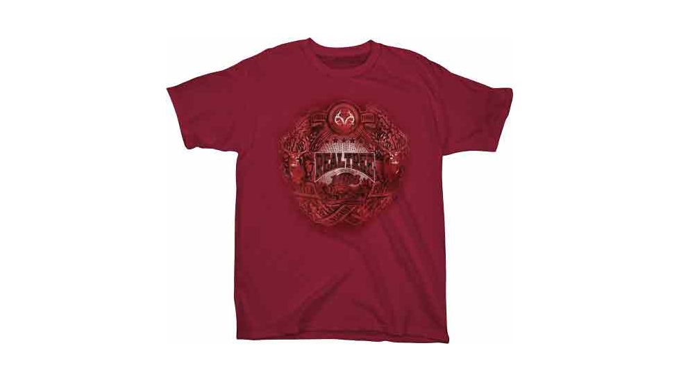 Realtree Rt Youth's T-shirt ''badge'' Medium Cardinal