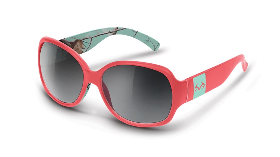 Realtree Sunglass, Draw, Coral/Gradient-Smoke/Ap Cool Mint/Realtree REW2117