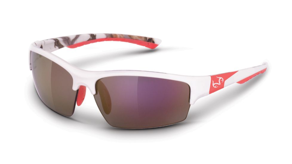 Realtree Sunglass, Fletching, White/Smoke/Ap Snow/Realtree REW2105