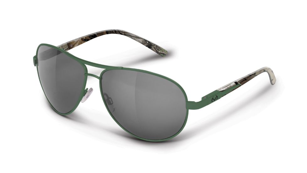 Realtree Sunglass, Hull, Green/Slvmr-Smoke/Xtra/Realtree REW2109