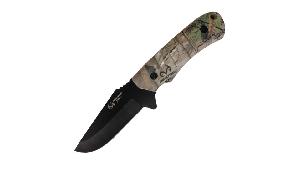 Realtree Xtra 4.2in Fixed Blade Skinner-Camo Handle w/Sheath, RT02SKCP