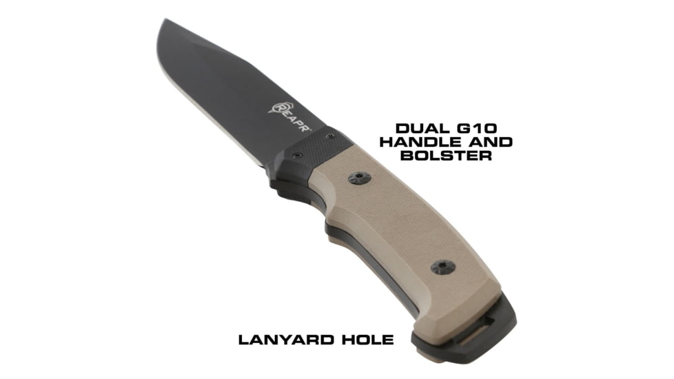 Reapr Brigade Fixed Blade Knife, 5in, 420 Stainless, Black Powdercoated, 11009