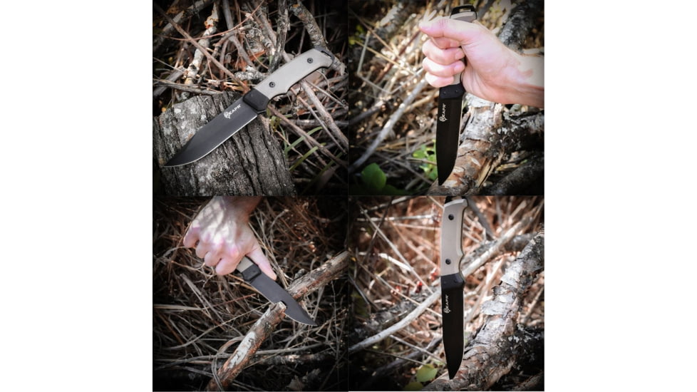 Reapr Brigade Fixed Blade Knife, 5in, 420 Stainless, Black Powdercoated, 11009