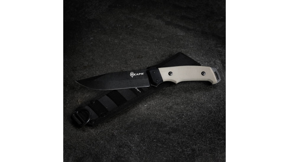 Reapr Brigade Fixed Blade Knife, 5in, 420 Stainless, Black Powdercoated, 11009