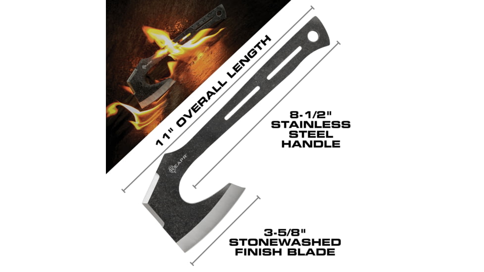 Reapr Chuk 3 Piece Throwing Axe Set, Stonewashed Stainless, 11023
