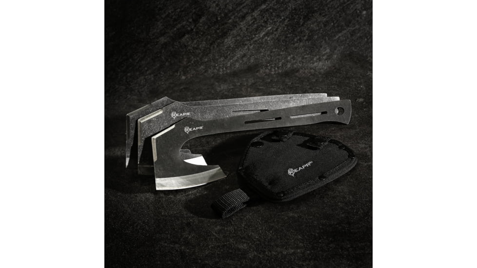 Reapr Chuk 3 Piece Throwing Axe Set, Stonewashed Stainless, 11023