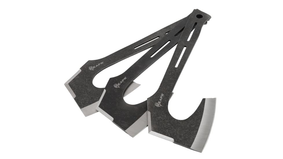 Reapr Chuk 3 Piece Throwing Axe Set, Stonewashed Stainless, 11023