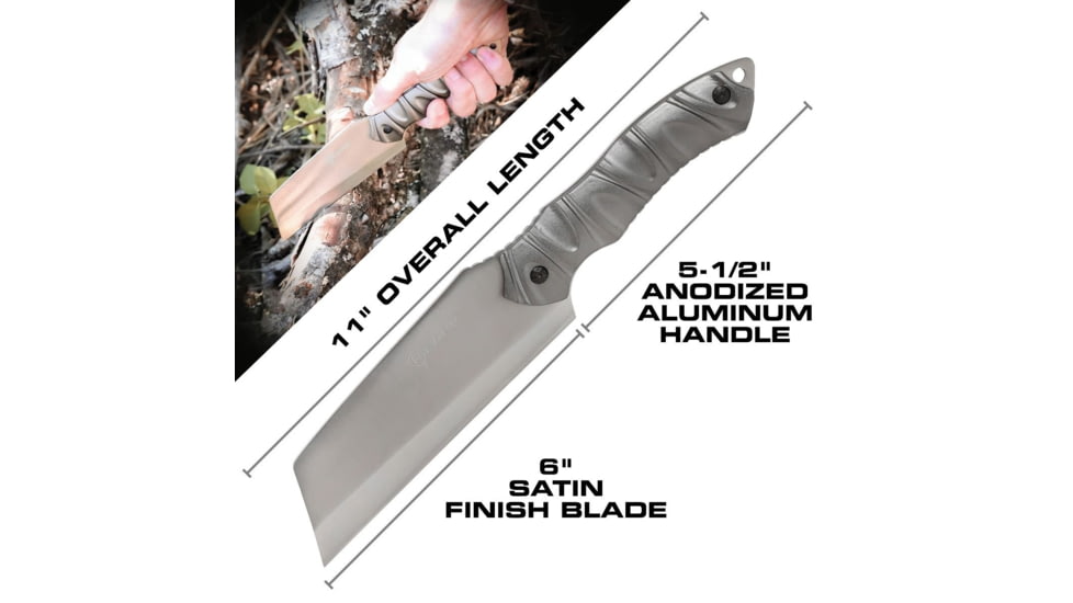 Reapr JAMR Fixed Blade Knife, 6in, Stainless Steel, Satin Stainless, 11012