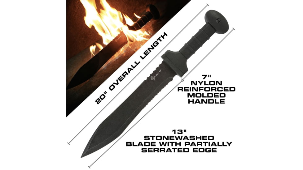 Reapr Legion Sword, 13in, 420 Stainless Steel, Stonewashed Stainless, 11019