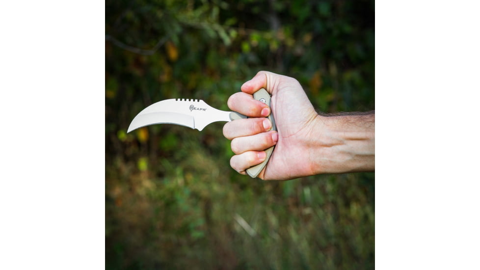 Reapr Tac Talon Fixed Blade Knife, 3in, 420 Stainless Steel, Talon Blade, Black / Desert Tan, 11041