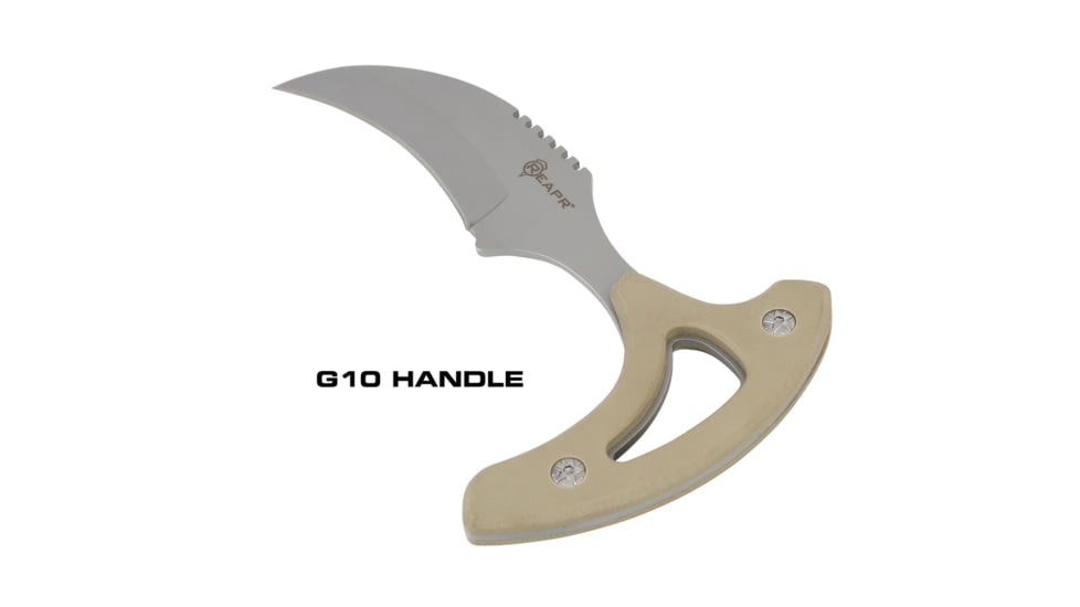 Reapr Tac Talon Fixed Blade Knife, 3in, 420 Stainless Steel, Talon Blade, Black / Desert Tan, 11041