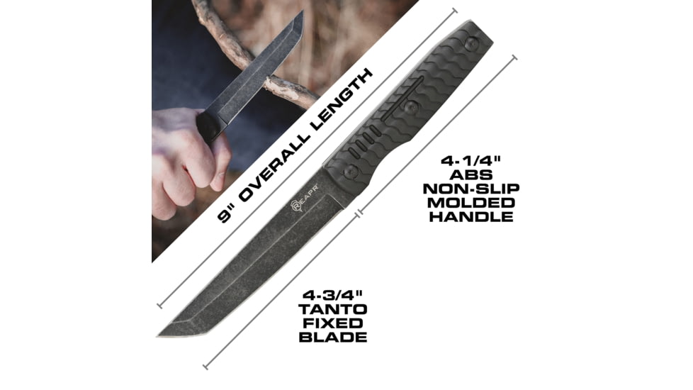 Reapr TAC Tanto Knife Set, 420 Stainless Steel, Stonewashed Stainless, 11008