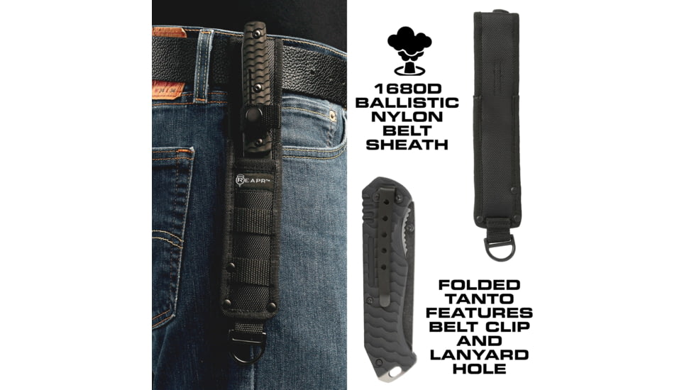 Reapr TAC Tanto Knife Set, 420 Stainless Steel, Stonewashed Stainless, 11008