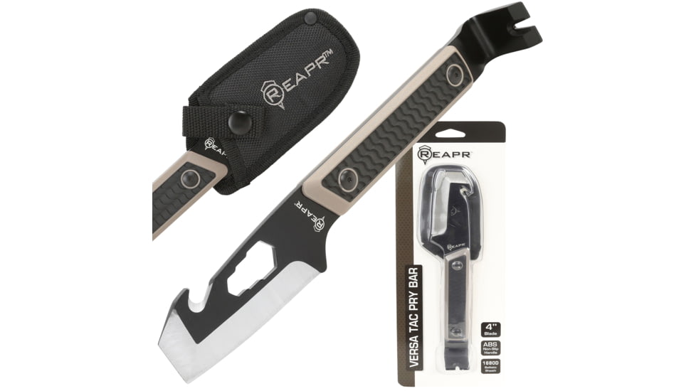 Reapr Versa TAC Pry Bar, 420 Stainless Steel, Black Powdercoated, 11015