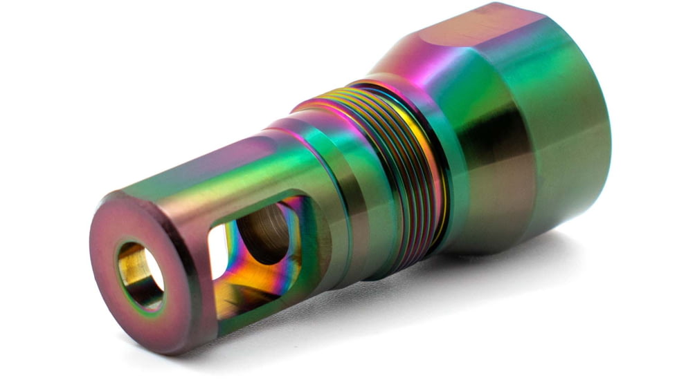 Rearden MFG Blyat Rainbow PVD Muzzle Device, 24x1.5, Black Rainbow PVD, 10168
