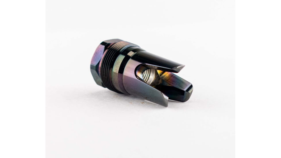 Rearden MFG FHD Rainbow PVD Muzzle Device, 5/8-24, Tapered Shoulder, Black, 10128
