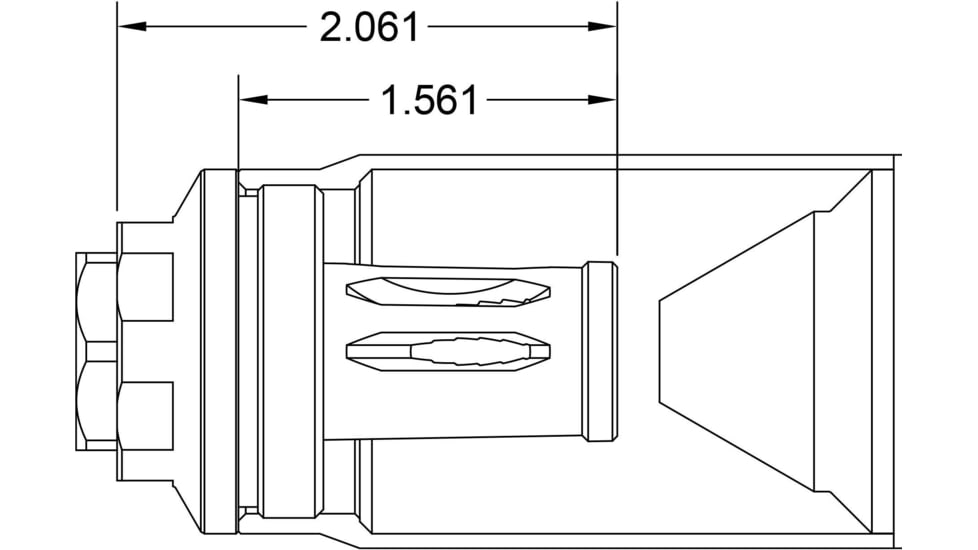 Rearden MFG R2C Rainbow PVD Muzzle Device, 1/2-28, Black Rainbow PVD, 10120