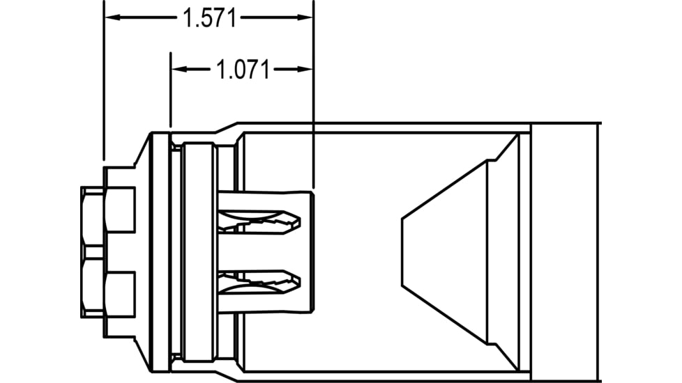 Rearden MFG R2S Flash Hider, 1/2-28, Black, 10086