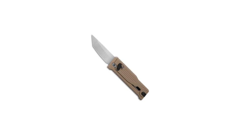 Reate Knives Reate EXO Mini Tanto Gravity Knife Tan Aluminum 2.6" Satin Nitro-V, Tan, Nitro-V, adult, BHQ-220768