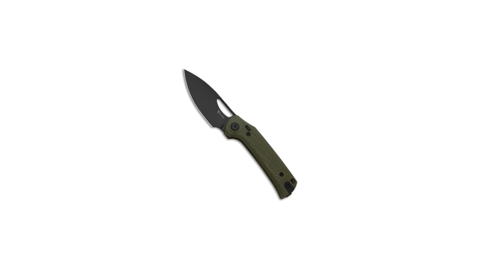 Reate Knives Reate PL-XE Pivot Lock Knife Green Micarta 3.4" Black PVD Nitro-V, Green, Nitro-V, adult, BHQ-211022