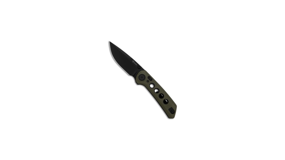 Reate Knives Reate PL-XT Drop Point Pivot Lock Knife Green Micarta/Black G-10 3" Black, Black/Green, Nitro-V, adult, BHQ-196597