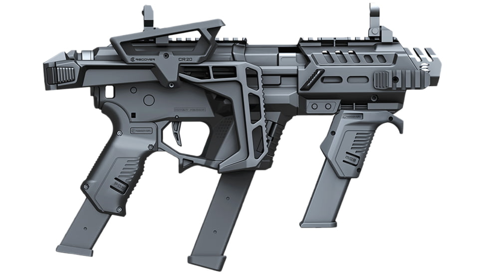 Recover Tactical P-IX+MG PG9 SR20 Metal Front Guard Folding Stock, Black, PIXPMGFST01