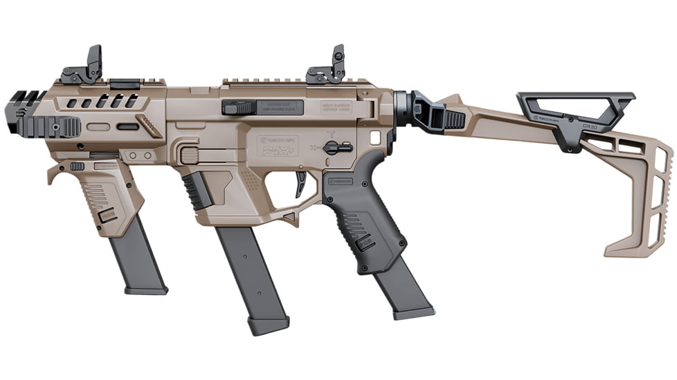 Recover Tactical P-IX+MG PG9 SR20 Metal Front Guard Folding Stock, Tan, PIXPMGFST02