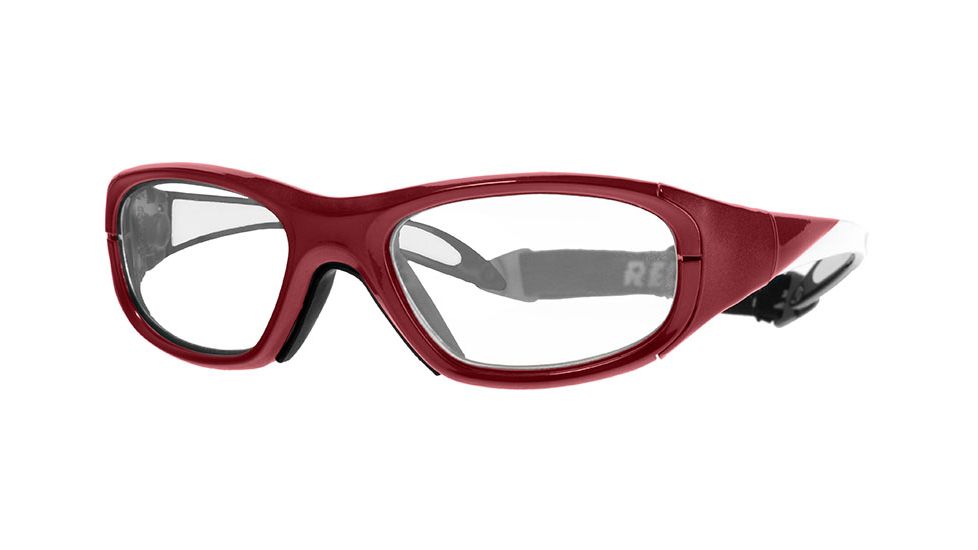 Rec Specs MX-20 BASEBALL Protective Eyewear Crimson Frame,Clear Lens, Unisex MX-20BCRIM4817125C