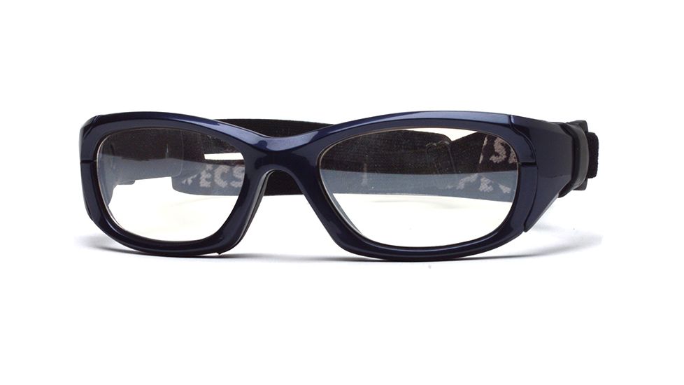 Rec Specs MX-31 Protective Eyewear Shiny Navy Blue Frame,Clear Lens, Unisex MX-31SHNB5317C