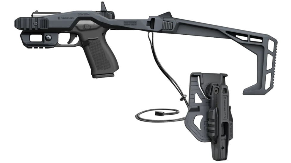 Recover Tactical 20/20N43 Stabilizer Kit for Glock 43, Glock 43X and Glock 48 G43, G43X, G48 - All Gens/Versions, Black, 2020N43UR-01