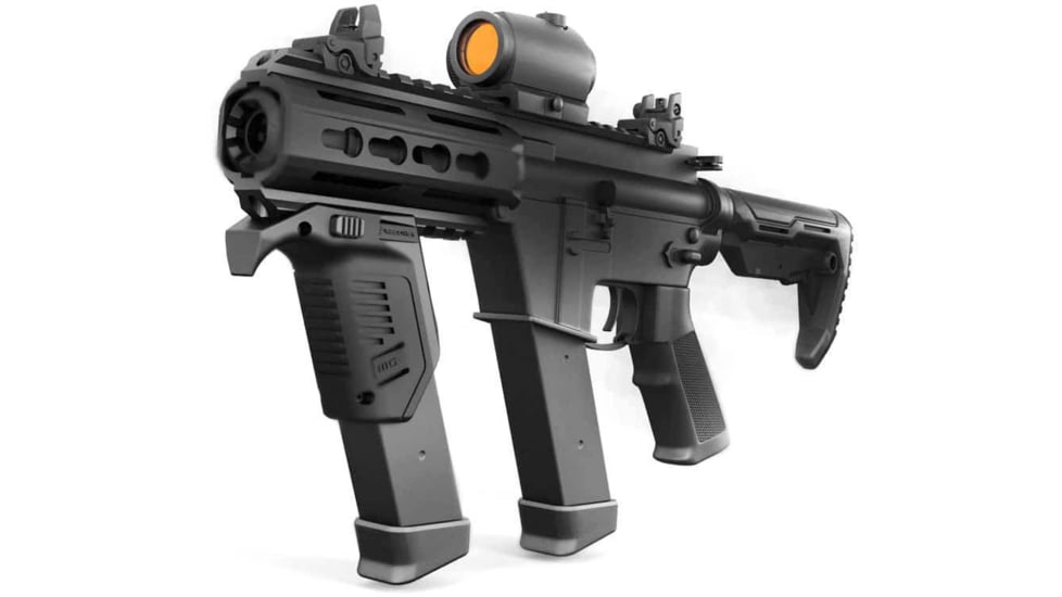 Recover Tactical Angled Mag Pouch for Glock 10mm Auto, 45 ACP Double Stack Magazines, Black Polymer, MG45-01