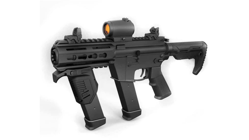 Recover Tactical Angled Mag Pouch for Glock 10mm Auto, 45 ACP Double Stack Magazines, Black Polymer, MG45-01