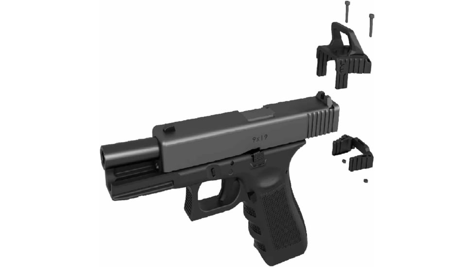 Recover Tactical Black Polymer Upper Charging Handle for Glock 20,41,21,40,30 Gen1-5, UCH21-01