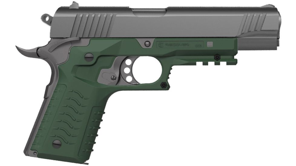 Recover Tactical CC3H 1911 Grip and Rail System, OD Green, CC3H-03