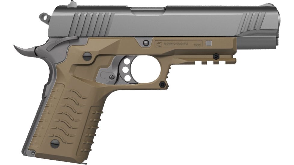 Recover Tactical CC3H 1911 Grip and Rail System, Tan, CC3H-02