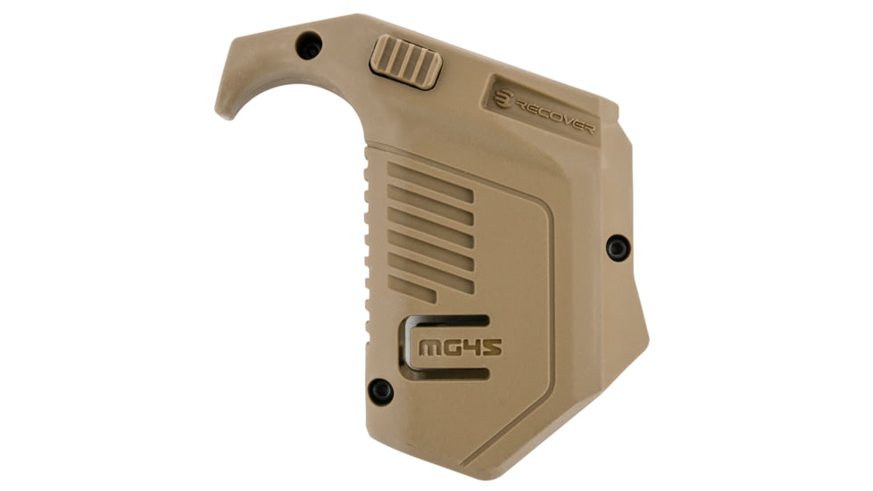 Recover Tactical MG45-02 Angled Mag Pouch Tan Polymer For Glock 10mm Auto, 45 A