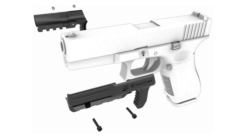 Recover Tactical RC12 Glock 17/22 Gen 1 and 2 Rail, Black, RC12-01