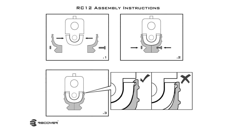Recover Tactical RC12 Glock 17/22 Gen 1 and 2 Rail, Black, RC12-01