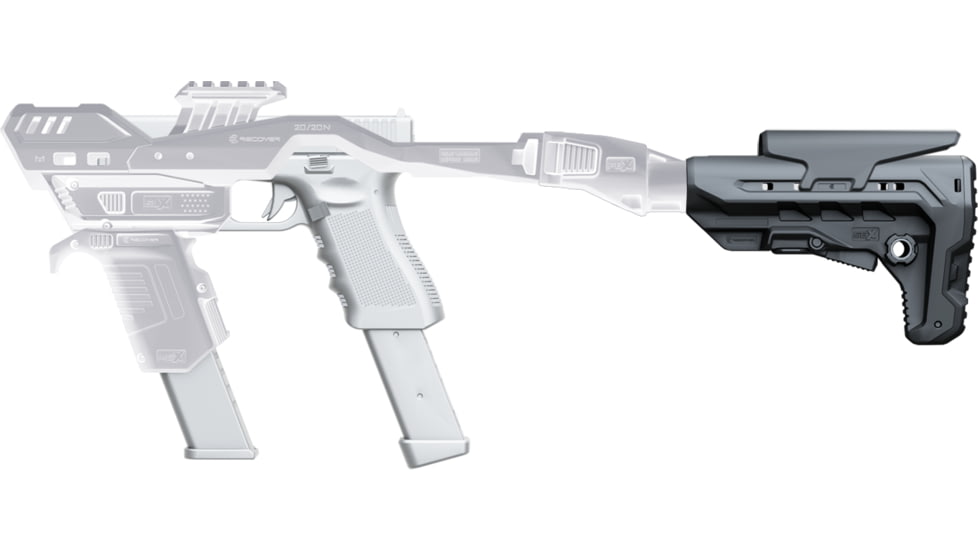 Recover Tactical SBX AR Compact Buttstock P-IX &amp; 20/20X Compatible, Black, SBX-01