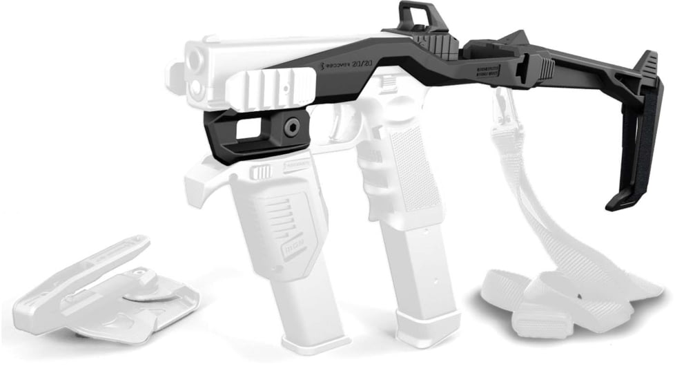 Recover Tactical Stabilizer Kit Base, Brace w/ Strap plus Charging Handle High And Low, Black, 0, 2020NB-01