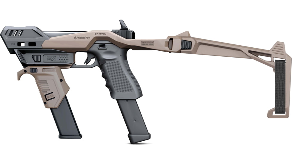 Recover Tactical Stabilizer Kit Base for Glock 9mm/.40 Caliber, Tan, 2020NSLX-02