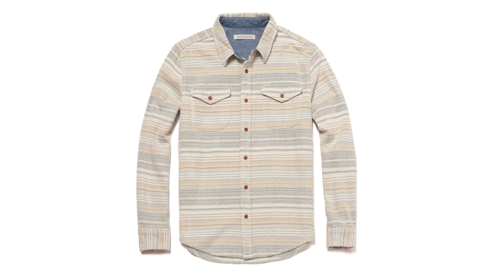 Outerknown Blanket Shirt - Men's, Used, Blue Mist Mojave Stripe, Large, 1310023-BMM-XX-L_used