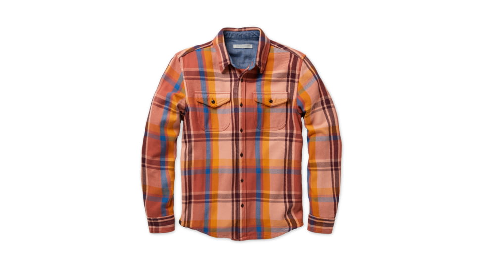 Outerknown Blanket Shirt - Men's, Used, Coral Mav Plaid, Medium, 1310023-CMP-XX-M_used