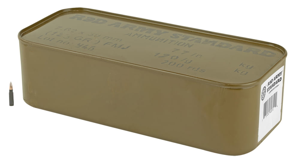 Red Army Standard A2002 Romanian 7.62x39mm 123 Gr Full Metal Jacket Boat-Tail