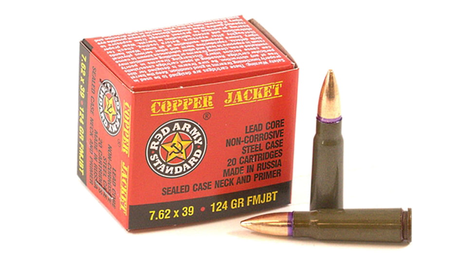 Red Army Standard 7.62x39mm 124 Gr Full Metal Jacket 20 Bx/ 50 AM3034