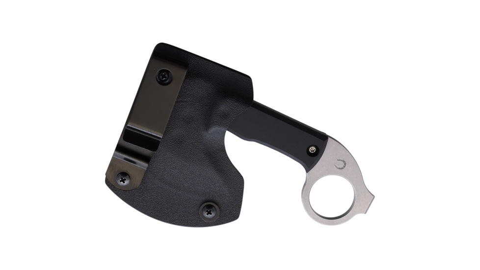 Red Horse Knife Works Karamahawk G10 Axe, 6in Overall, 2.75in Stonewash D2 Tool Steel Axe Head w/ 2.75in Cutting Edge, Black G10 Handle, Kydex Sheath, RH020