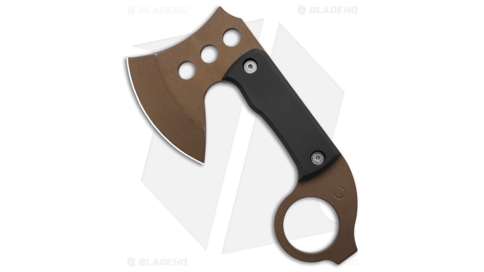 Red Horse Knife Works Karamahawk Mini Tomahawk, Satin, G-10, Black Handle, Black/Silver, 6.00 inch, BHQ-174767