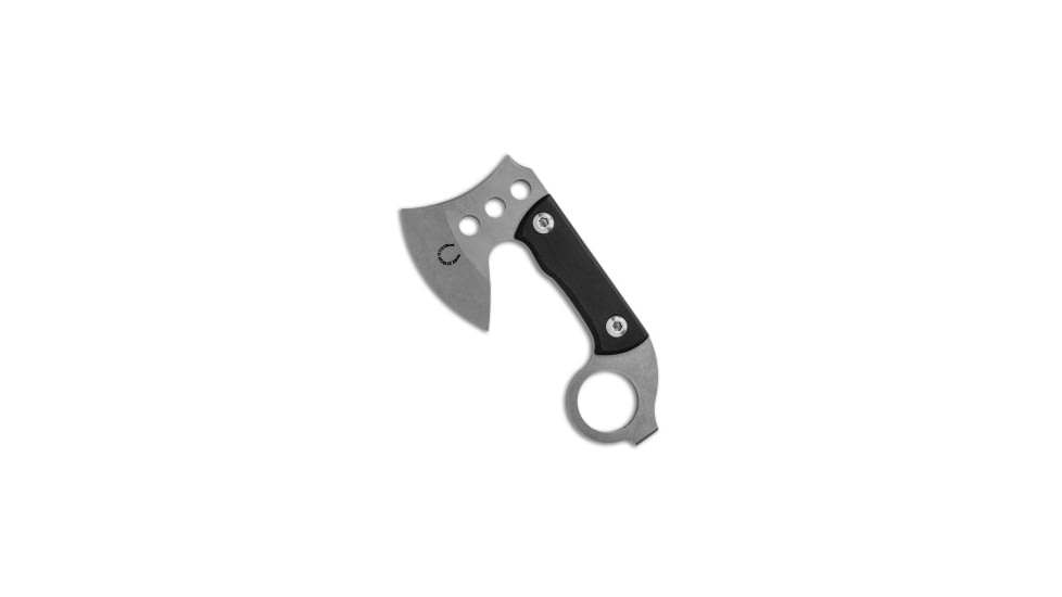 Red Horse Knife Works Karamahawk Mini Tomahawk, Stonewash, G-10, Black Handle, Black/Gray, 6.00 inch, BHQ-84455