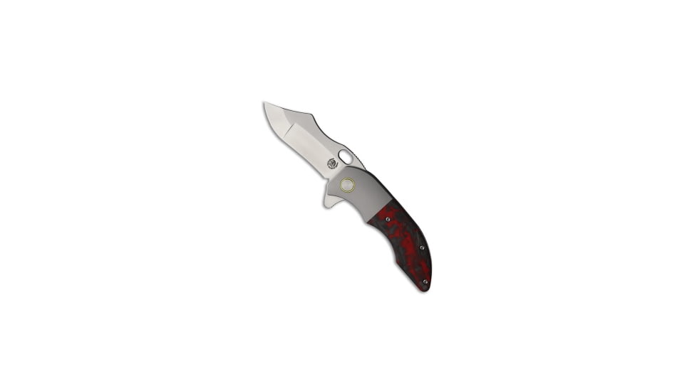 Red Horse Knife Works Red Horse Knife Works War Pig Frame Lock Knife Ti + Red/Black CF 3" Satin, Black/Gray/Red, CPM S35VN, adult, BHQ-192345